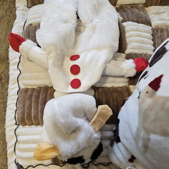 Plush Lamb dog Costume - White and Red - Picture 8 of 8